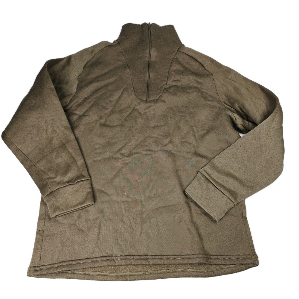 US Military Shirt Mens Size Medium Brown 1/4 Zip Cold Weater Undershirt Wind Gap